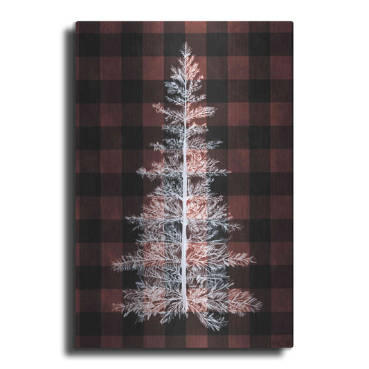 Luxe Metal Art 'Buffalo Pine Red' by House Fenway, Metal Wall Art