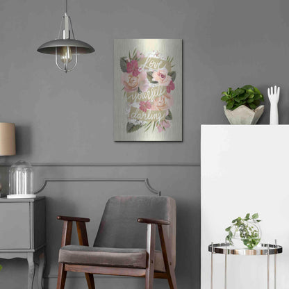 Luxe Metal Art 'Love Yourself Darling' by House Fenway, Metal Wall Art,16x24