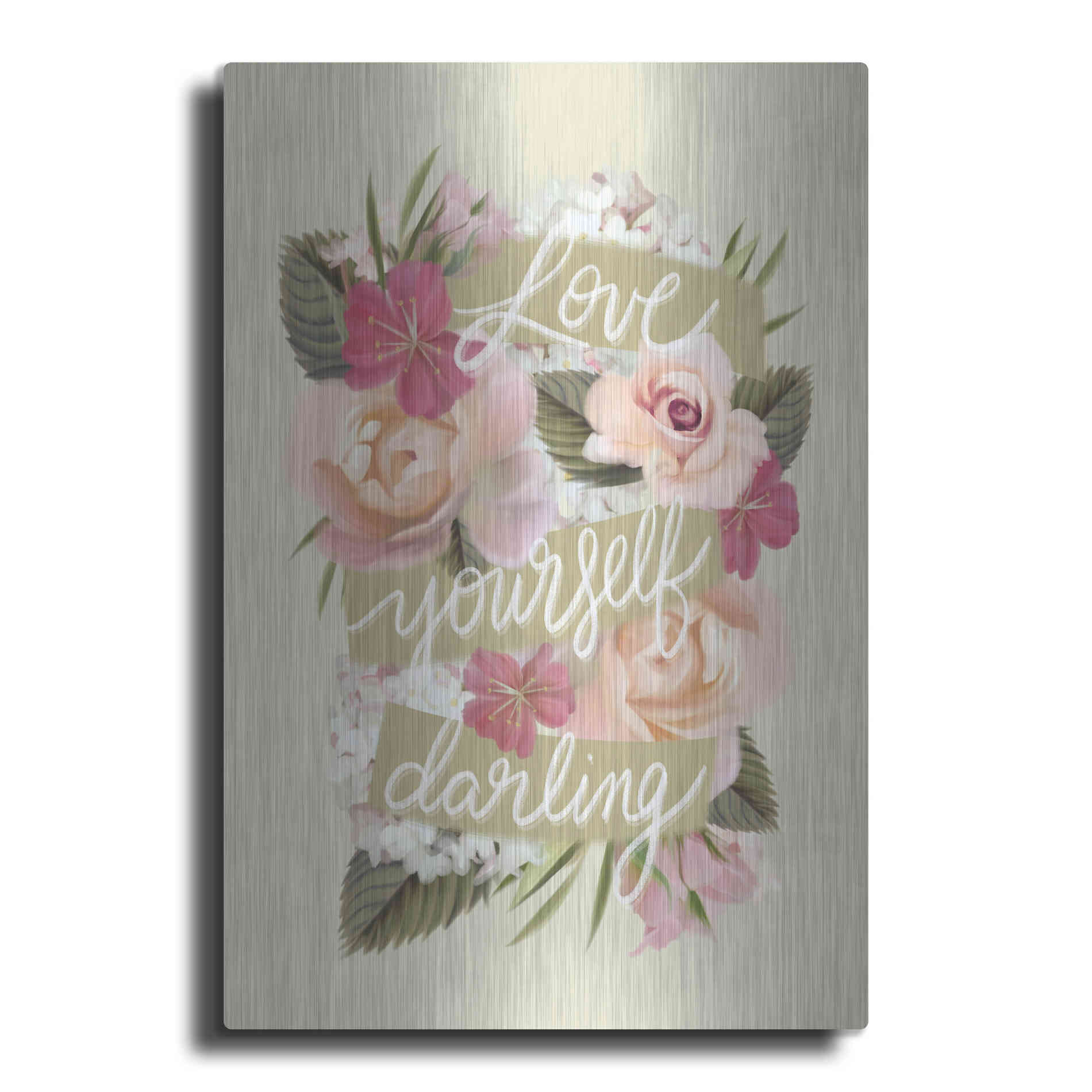Luxe Metal Art 'Love Yourself Darling' by House Fenway, Metal Wall Art