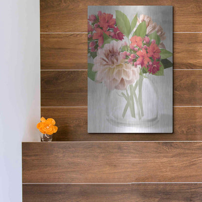 Luxe Metal Art 'Dahlia Bouquet' by House Fenway, Metal Wall Art,12x16