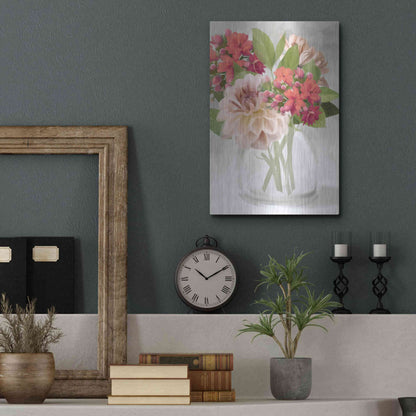 Luxe Metal Art 'Dahlia Bouquet' by House Fenway, Metal Wall Art,12x16