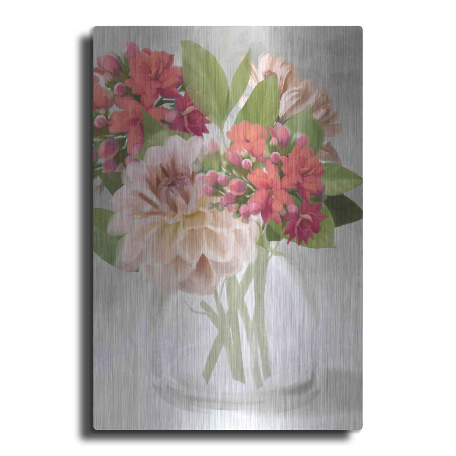 Luxe Metal Art 'Dahlia Bouquet' by House Fenway, Metal Wall Art