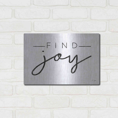 Luxe Metal Art 'Find Joy' by Jaxn Blvd, Metal Wall Art,16x12