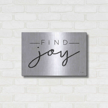 Luxe Metal Art 'Find Joy' by Jaxn Blvd, Metal Wall Art,24x16