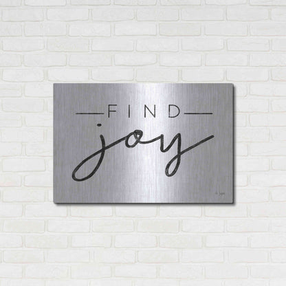 Luxe Metal Art 'Find Joy' by Jaxn Blvd, Metal Wall Art,36x24
