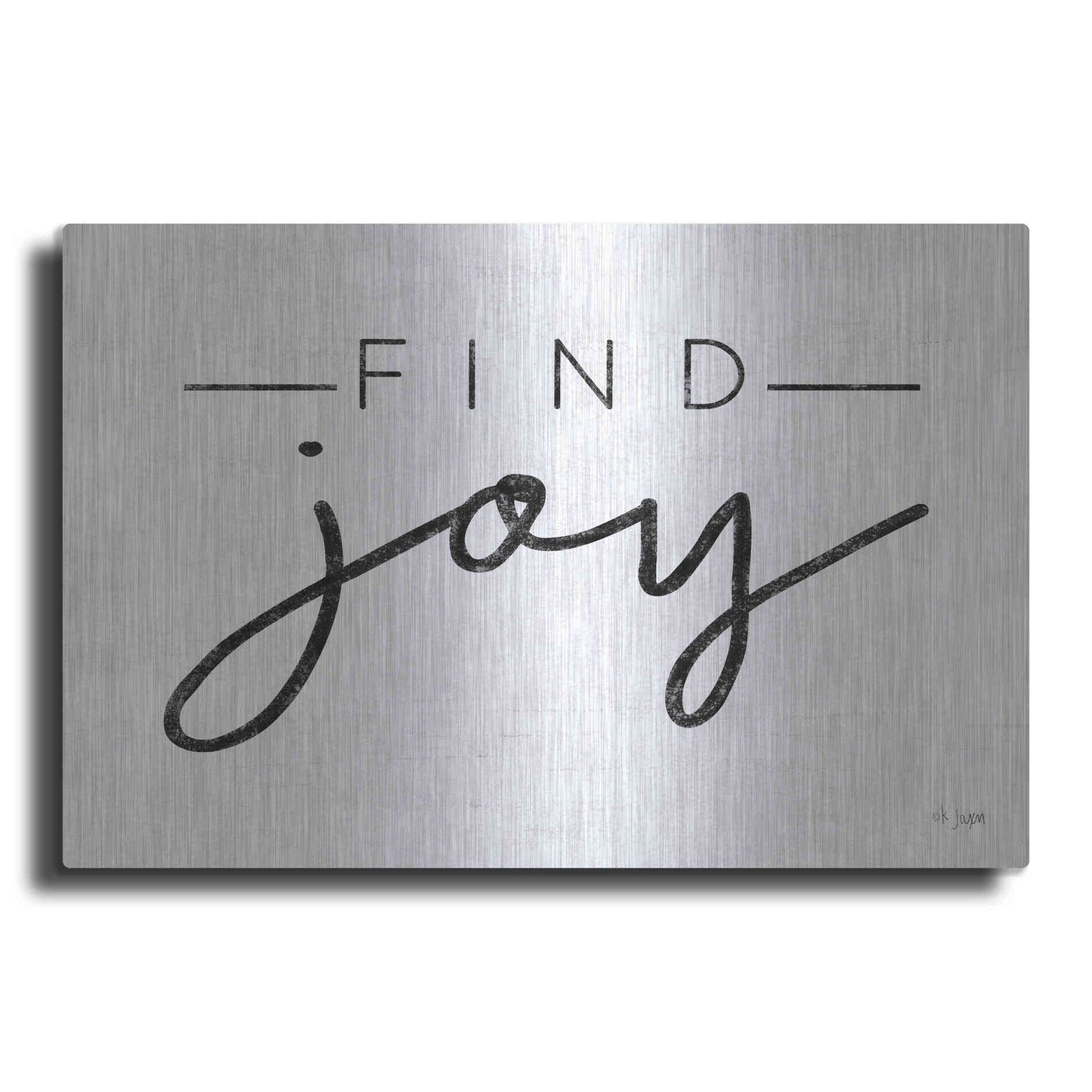 Luxe Metal Art 'Find Joy' by Jaxn Blvd, Metal Wall Art