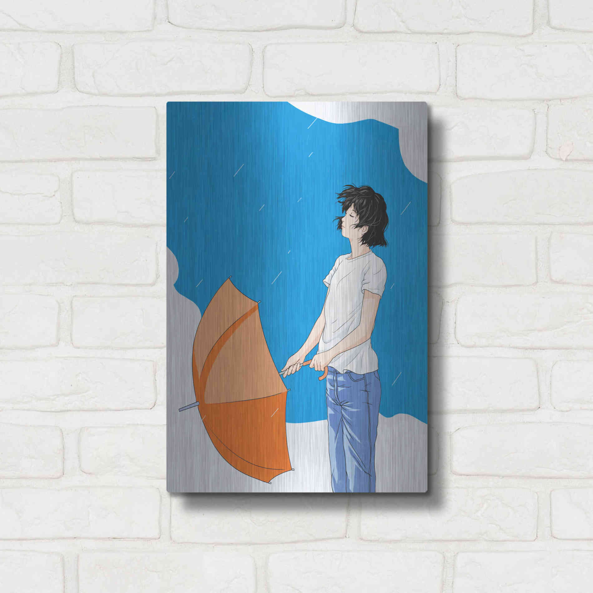 Luxe Metal Art 'After the Rain' by Sai Tamiya, Metal Wall Art,12x16