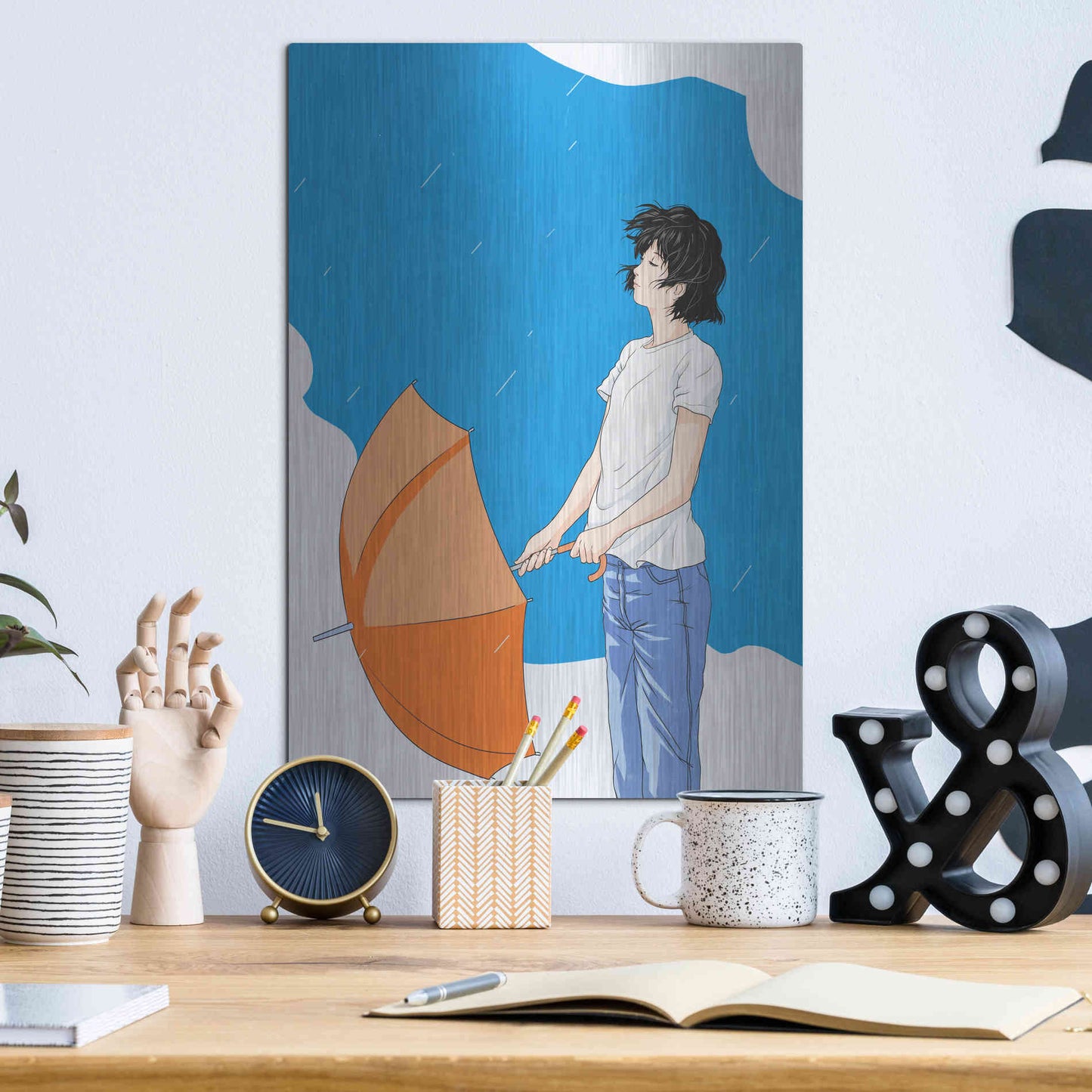 Luxe Metal Art 'After the Rain' by Sai Tamiya, Metal Wall Art,12x16