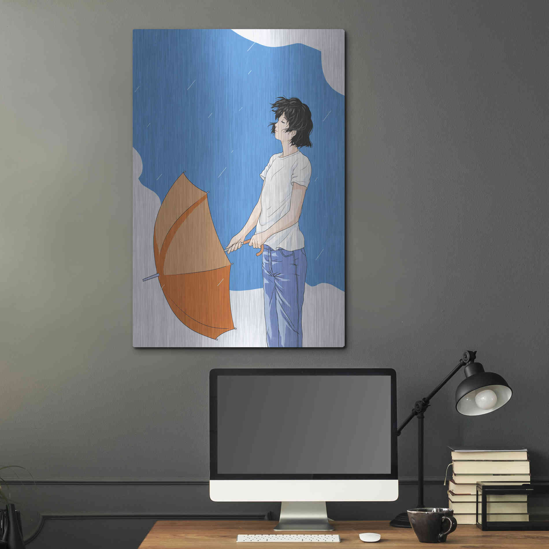 Luxe Metal Art 'After the Rain' by Sai Tamiya, Metal Wall Art,24x36