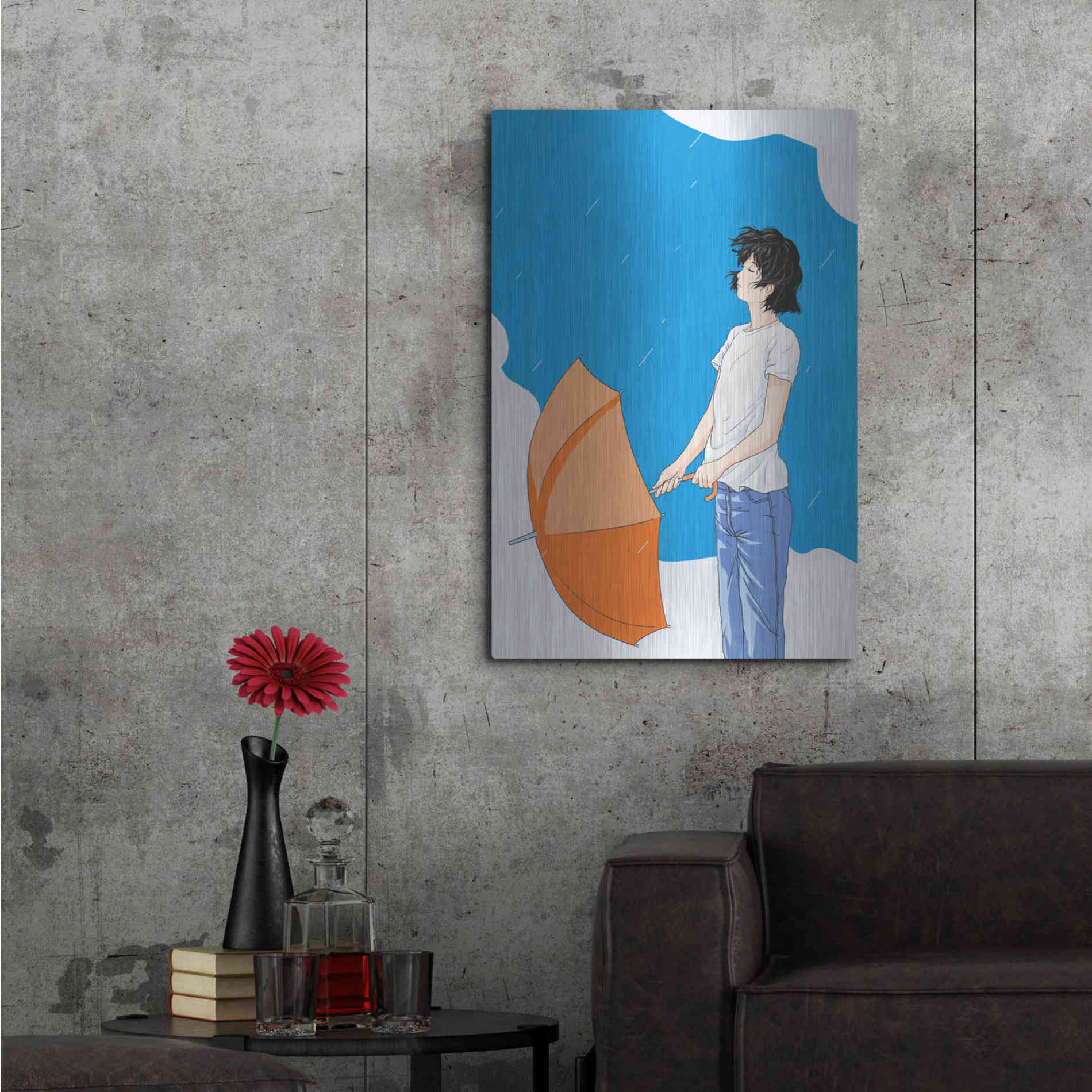 Luxe Metal Art 'After the Rain' by Sai Tamiya, Metal Wall Art,24x36