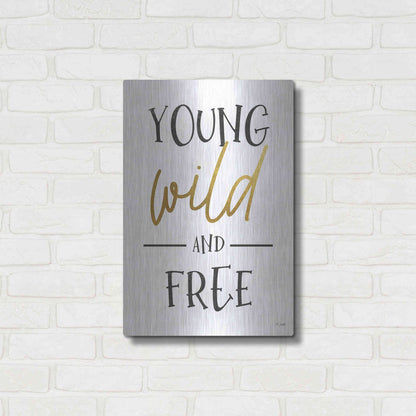 Luxe Metal Art 'Young, Wild and Free' by Jaxn Blvd, Metal Wall Art,16x24