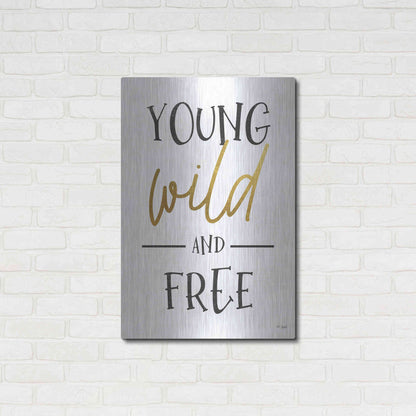 Luxe Metal Art 'Young, Wild and Free' by Jaxn Blvd, Metal Wall Art,24x36