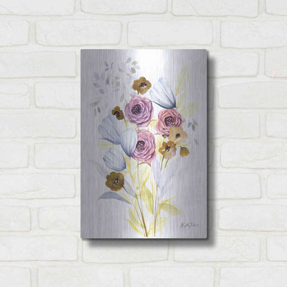 Luxe Metal Art 'Morning Wildflowers' by Kelley Talent, Metal Wall Art,12x16