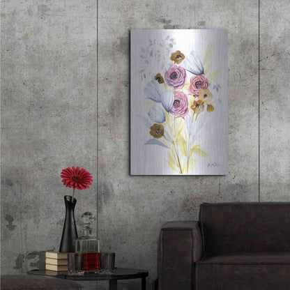 Luxe Metal Art 'Morning Wildflowers' by Kelley Talent, Metal Wall Art,24x36