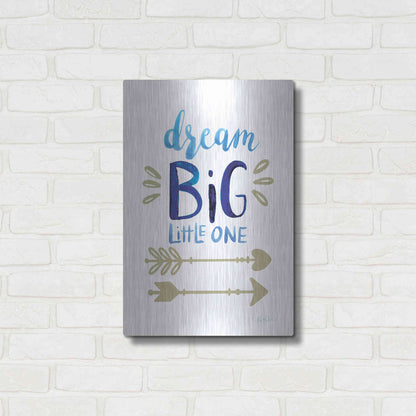 Luxe Metal Art 'Dream Big Little One' by Kelley Talent, Metal Wall Art,16x24