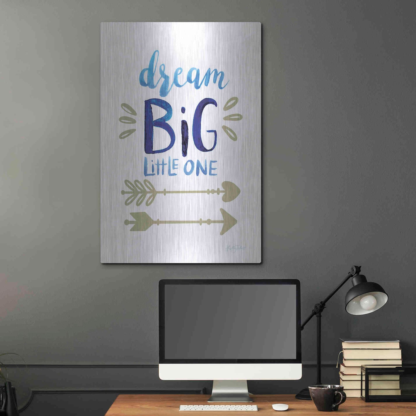 Luxe Metal Art 'Dream Big Little One' by Kelley Talent, Metal Wall Art,24x36