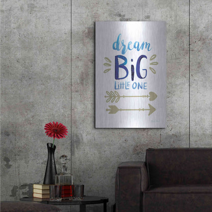 Luxe Metal Art 'Dream Big Little One' by Kelley Talent, Metal Wall Art,24x36