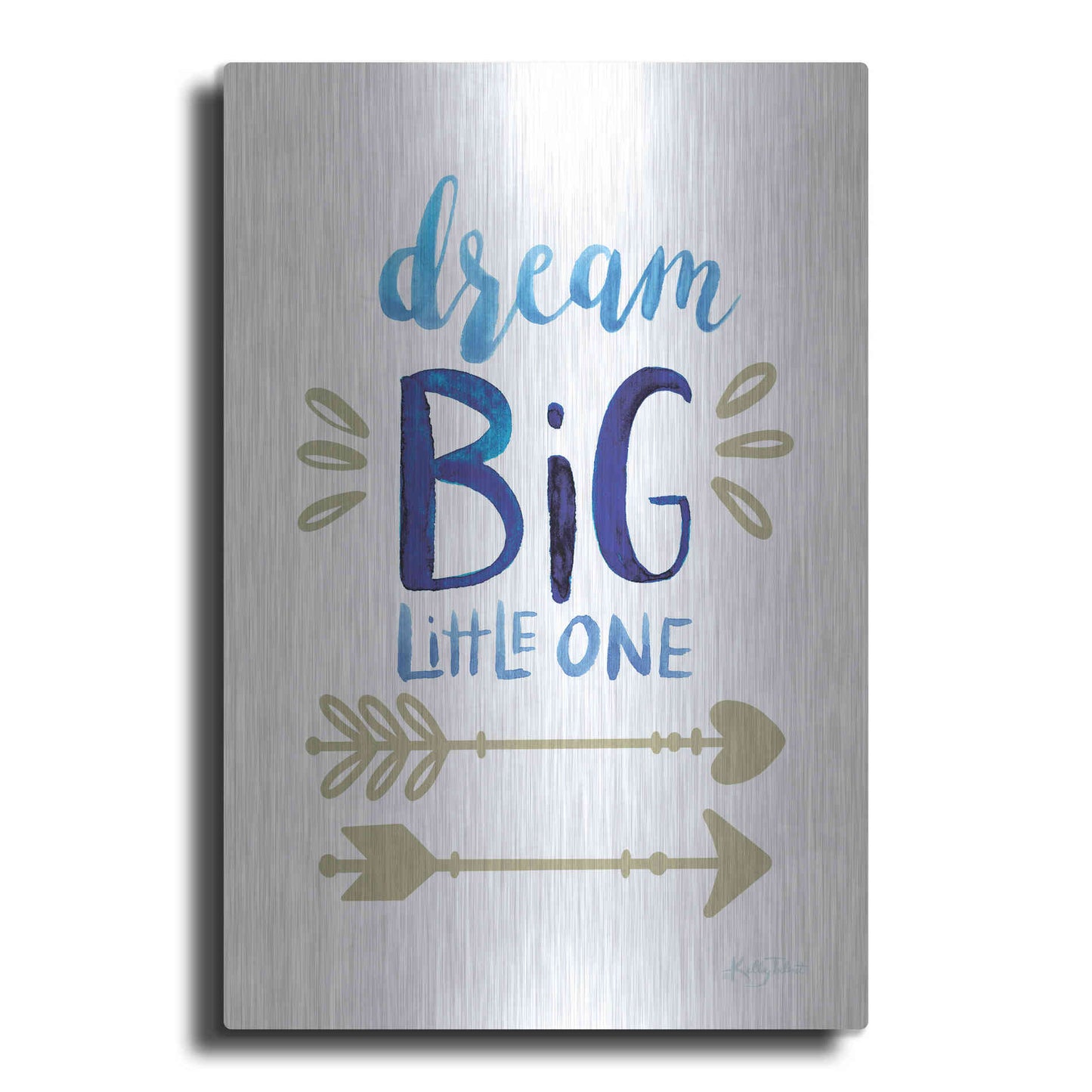 Luxe Metal Art 'Dream Big Little One' by Kelley Talent, Metal Wall Art