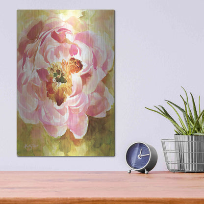 Luxe Metal Art 'Peony Paradise' by Kelley Talent, Metal Wall Art,12x16