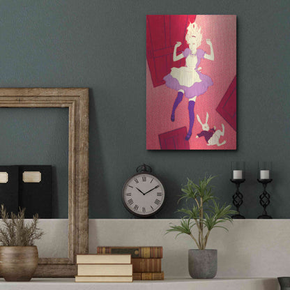 Luxe Metal Art 'Alice Falling' by Sai Tamiya, Metal Wall Art,12x16