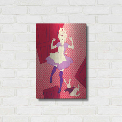 Luxe Metal Art 'Alice Falling' by Sai Tamiya, Metal Wall Art,16x24