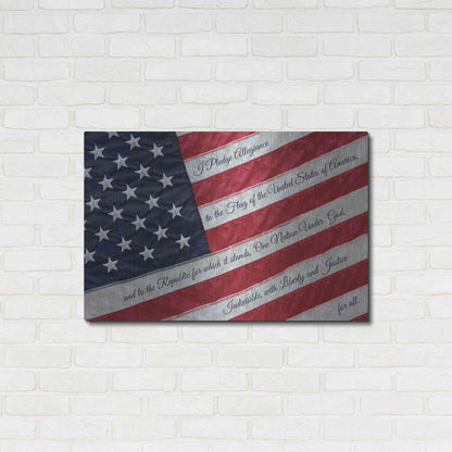 Luxe Metal Art 'I Pledge Allegiance II' by Lori Deiter, Metal Wall Art,36x24