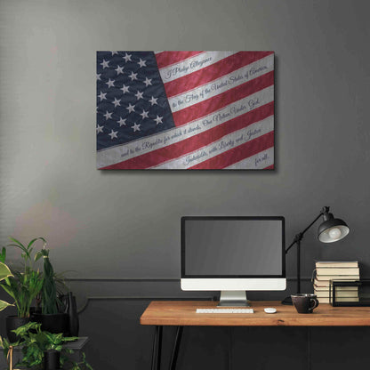 Luxe Metal Art 'I Pledge Allegiance II' by Lori Deiter, Metal Wall Art,36x24