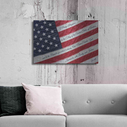 Luxe Metal Art 'I Pledge Allegiance II' by Lori Deiter, Metal Wall Art,36x24