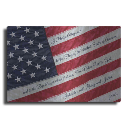 Luxe Metal Art 'I Pledge Allegiance II' by Lori Deiter, Metal Wall Art