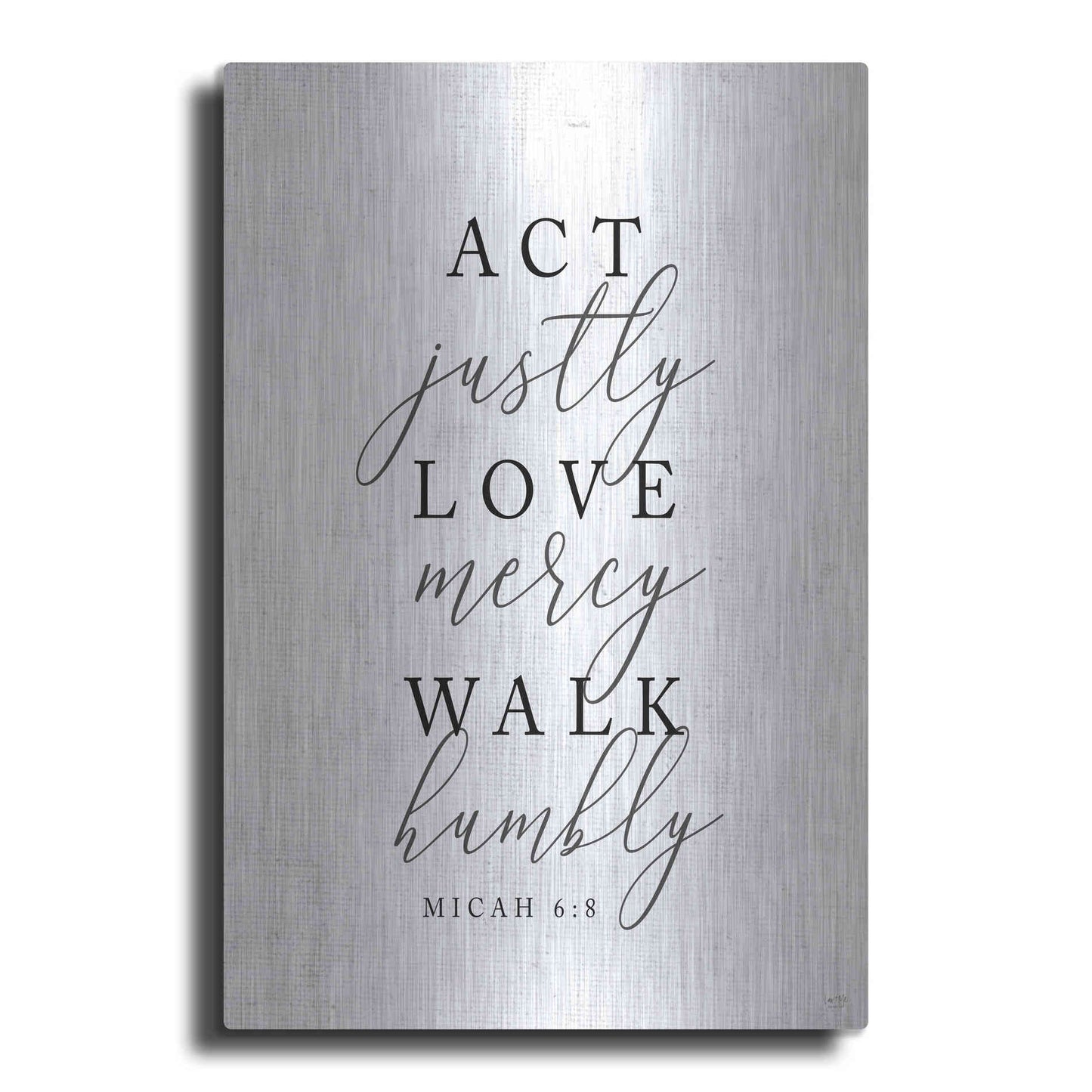 Luxe Metal Art 'Act Justly' by Lux + Me, Metal Wall Art