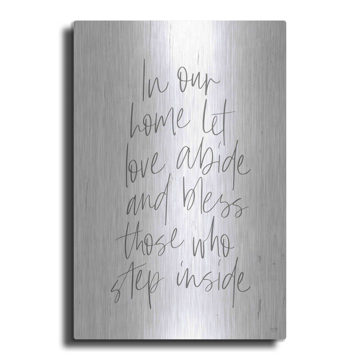 Luxe Metal Art 'Let Love Abide' by Lux + Me, Metal Wall Art