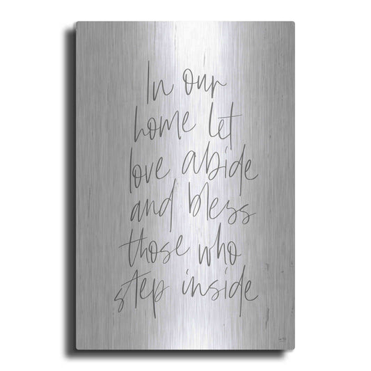 Luxe Metal Art 'Let Love Abide' by Lux + Me, Metal Wall Art