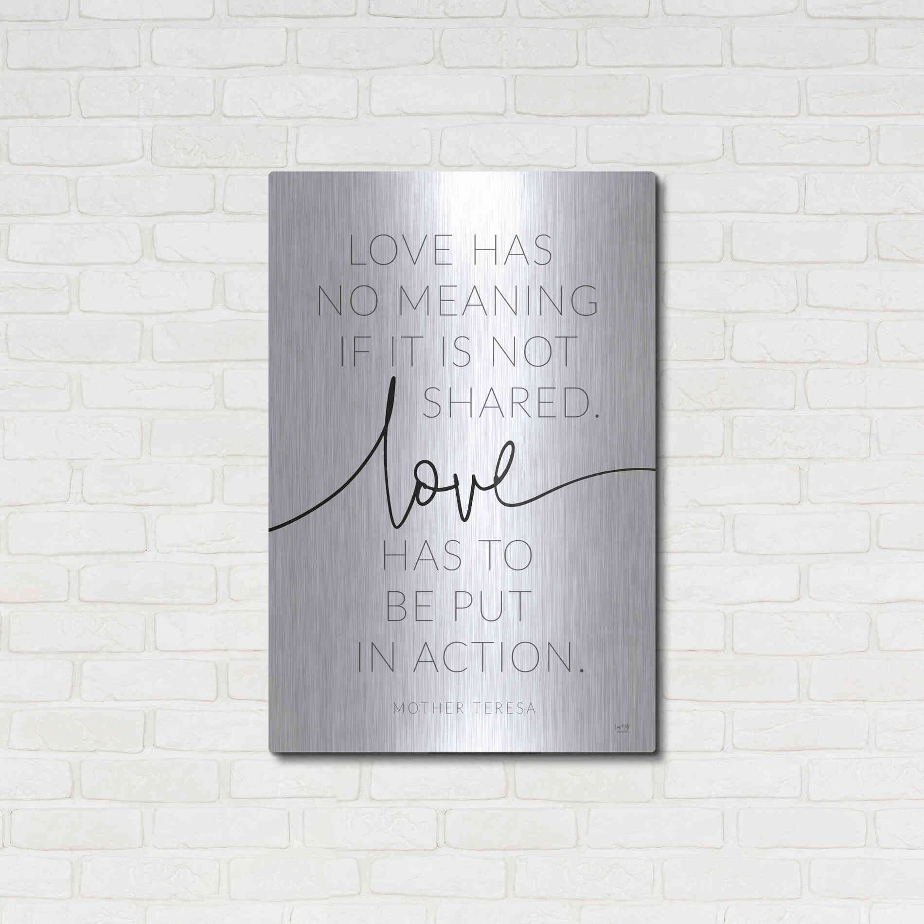 Luxe Metal Art 'Love' by Lux + Me, Metal Wall Art,24x36