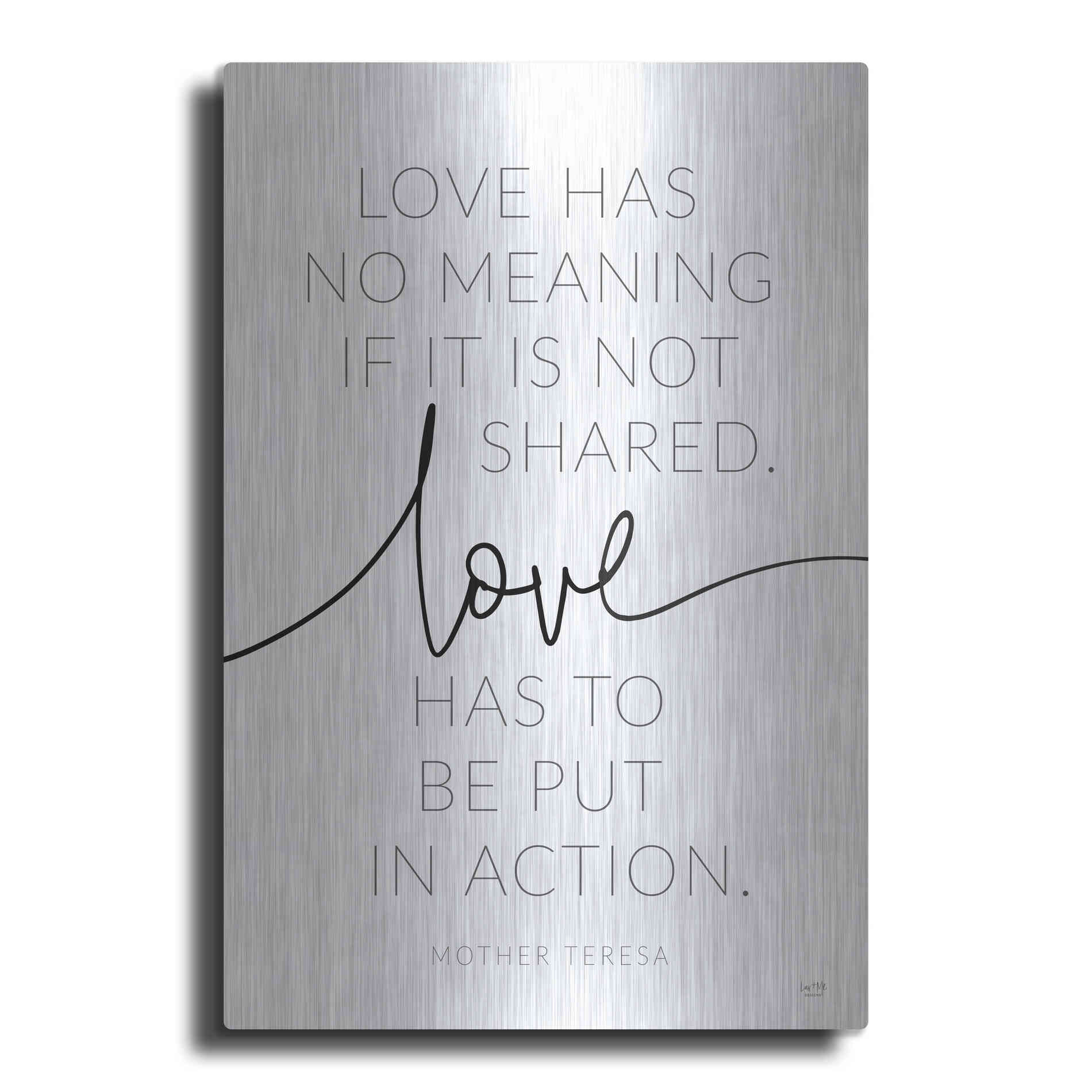 Luxe Metal Art 'Love' by Lux + Me, Metal Wall Art