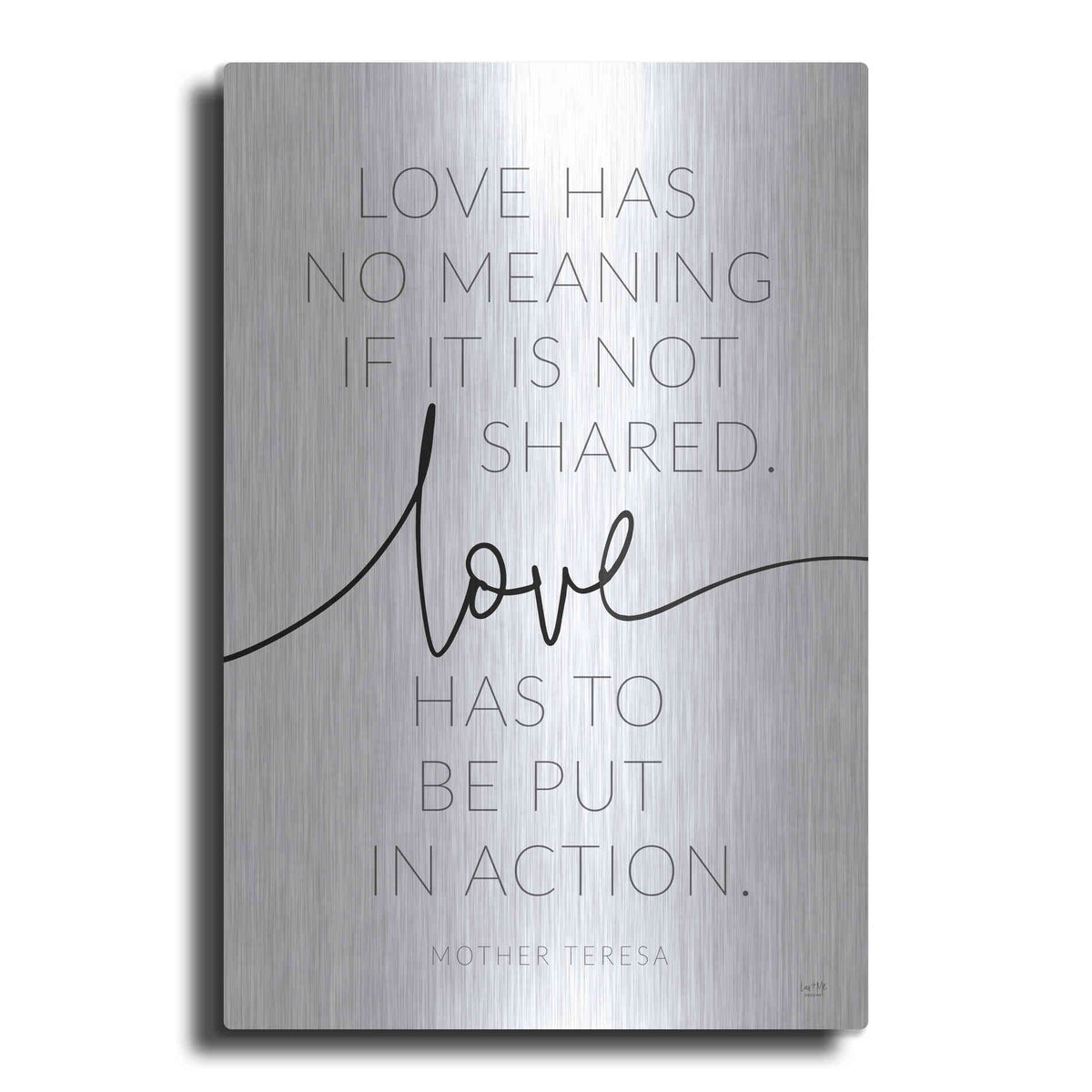 Luxe Metal Art 'Love' by Lux + Me, Metal Wall Art