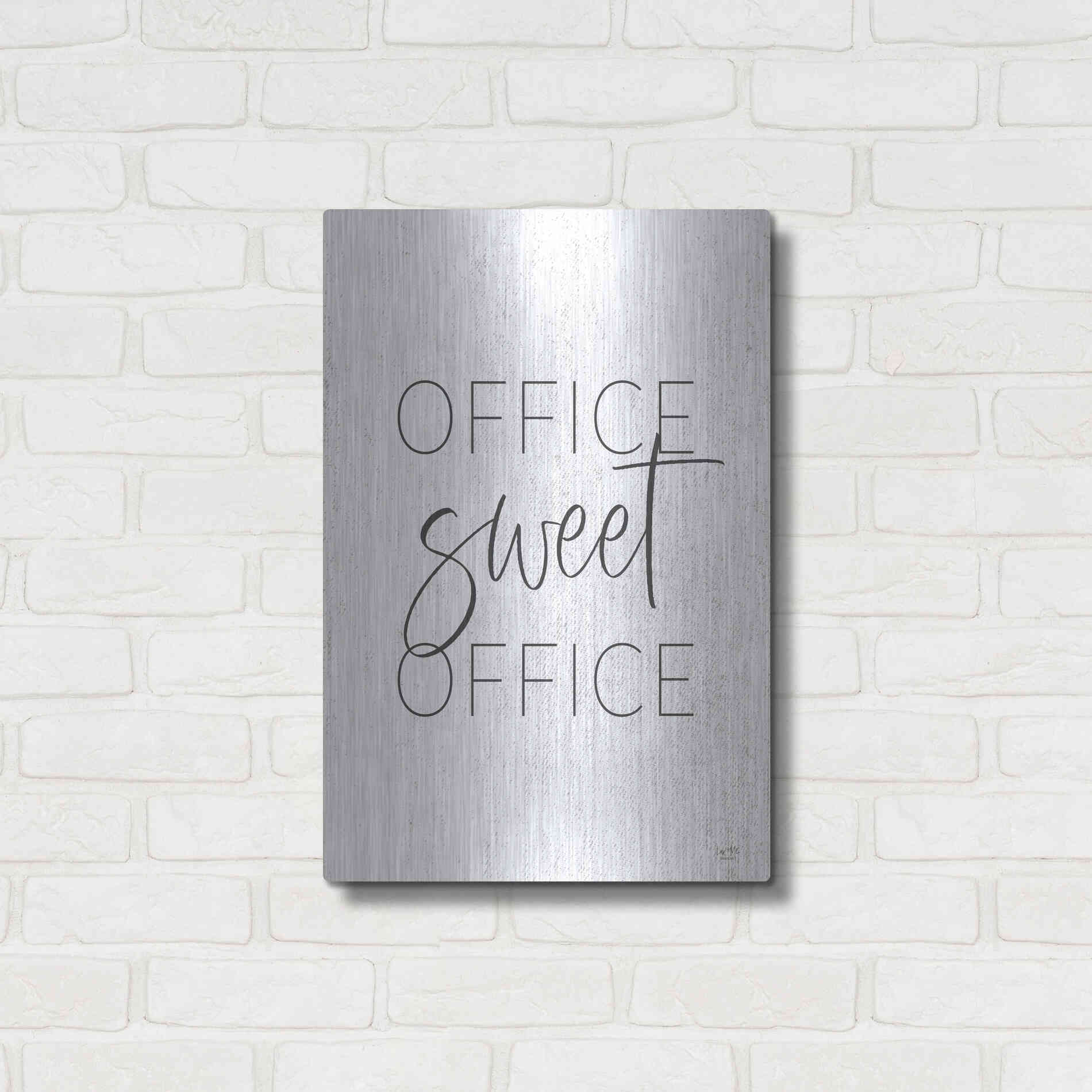 Luxe Metal Art 'Office Sweet Office' by Lux + Me, Metal Wall Art,16x24