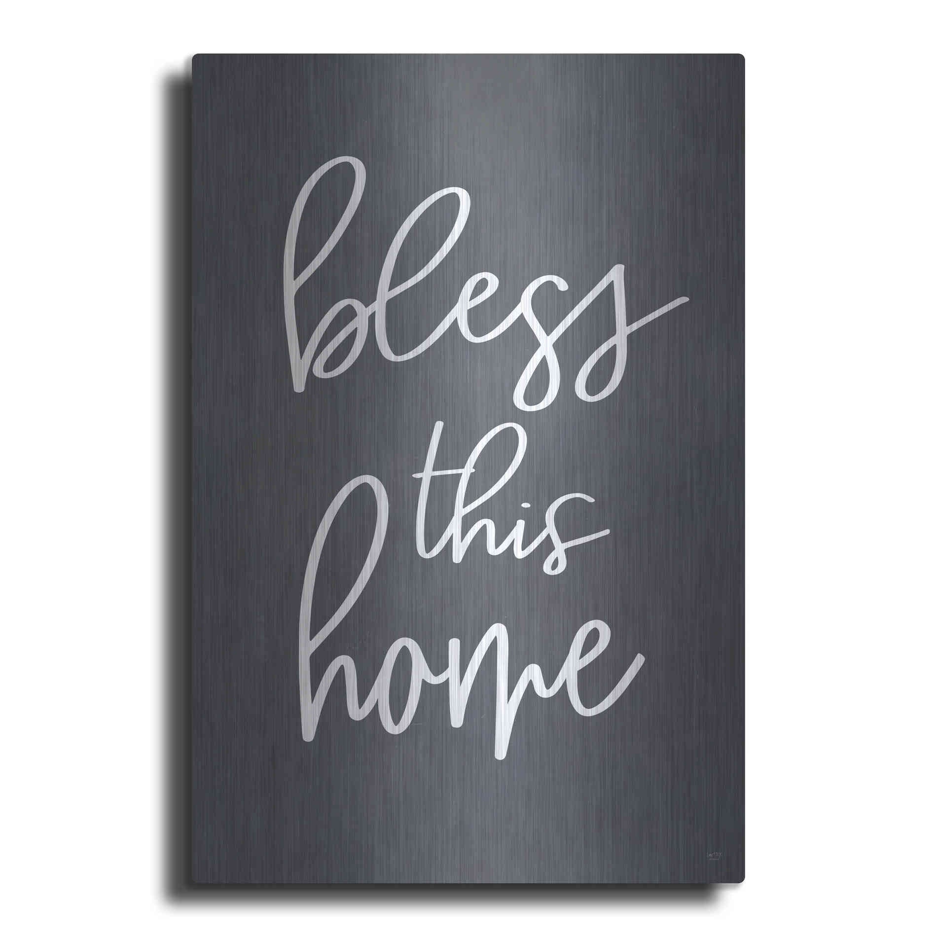 Luxe Metal Art 'Bless This Home' by Lux + Me, Metal Wall Art