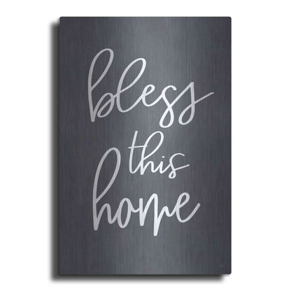 Luxe Metal Art 'Bless This Home' by Lux + Me, Metal Wall Art