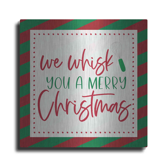 Luxe Metal Art 'We Wisk You a Merry Christmas' by Lux + Me, Metal Wall Art