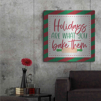 Luxe Metal Art 'Holidays are What You Bake Them' by Lux + Me, Metal Wall Art,36x36