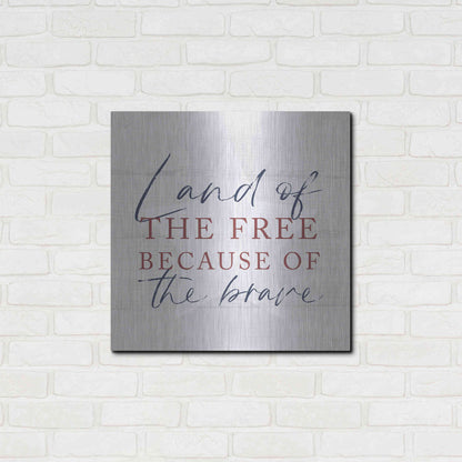 Luxe Metal Art 'Land of the Free' by Lux + Me, Metal Wall Art,24x24