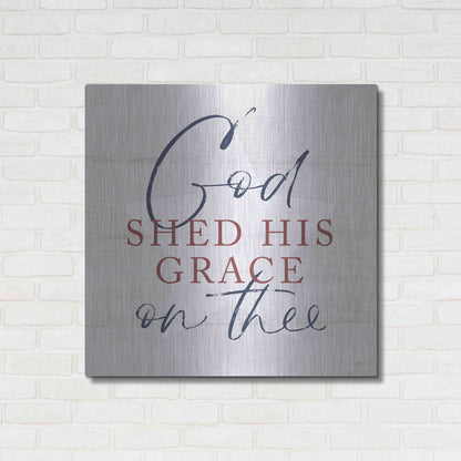 Luxe Metal Art 'God Shed His Grace' by Lux + Me, Metal Wall Art,36x36