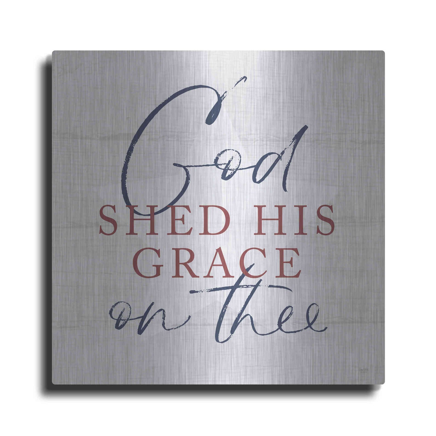 Luxe Metal Art 'God Shed His Grace' by Lux + Me, Metal Wall Art