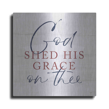 Luxe Metal Art 'God Shed His Grace' by Lux + Me, Metal Wall Art