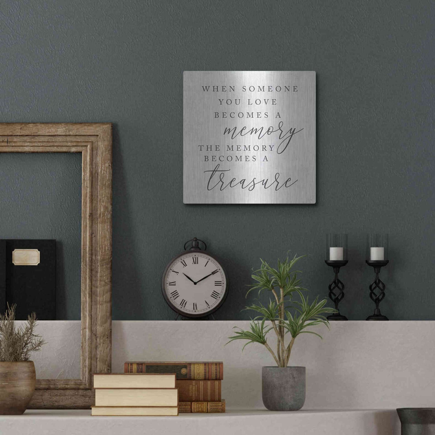 Luxe Metal Art 'Treasured Memory' by Lux + Me, Metal Wall Art,12x12