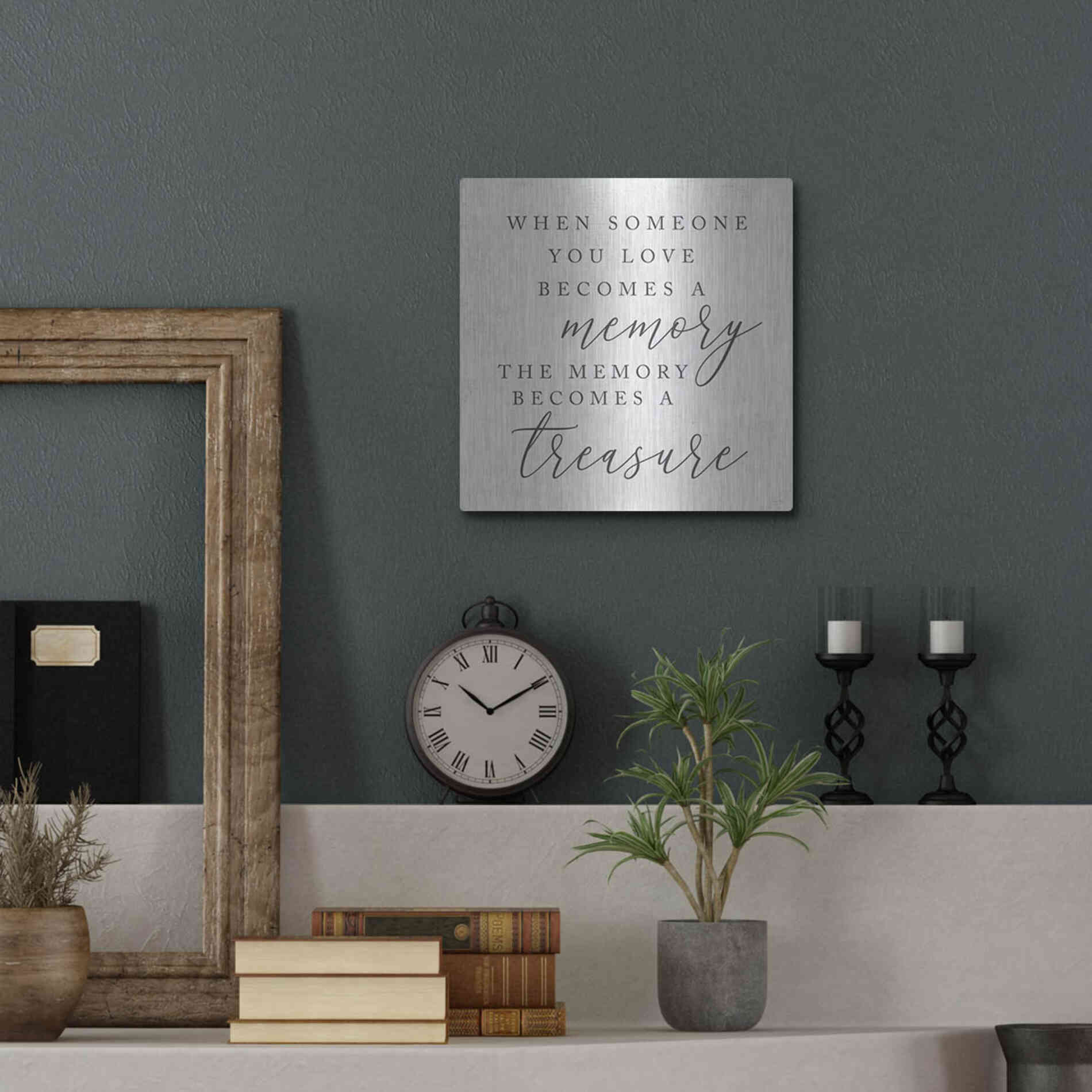 Luxe Metal Art 'Treasured Memory' by Lux + Me, Metal Wall Art,12x12
