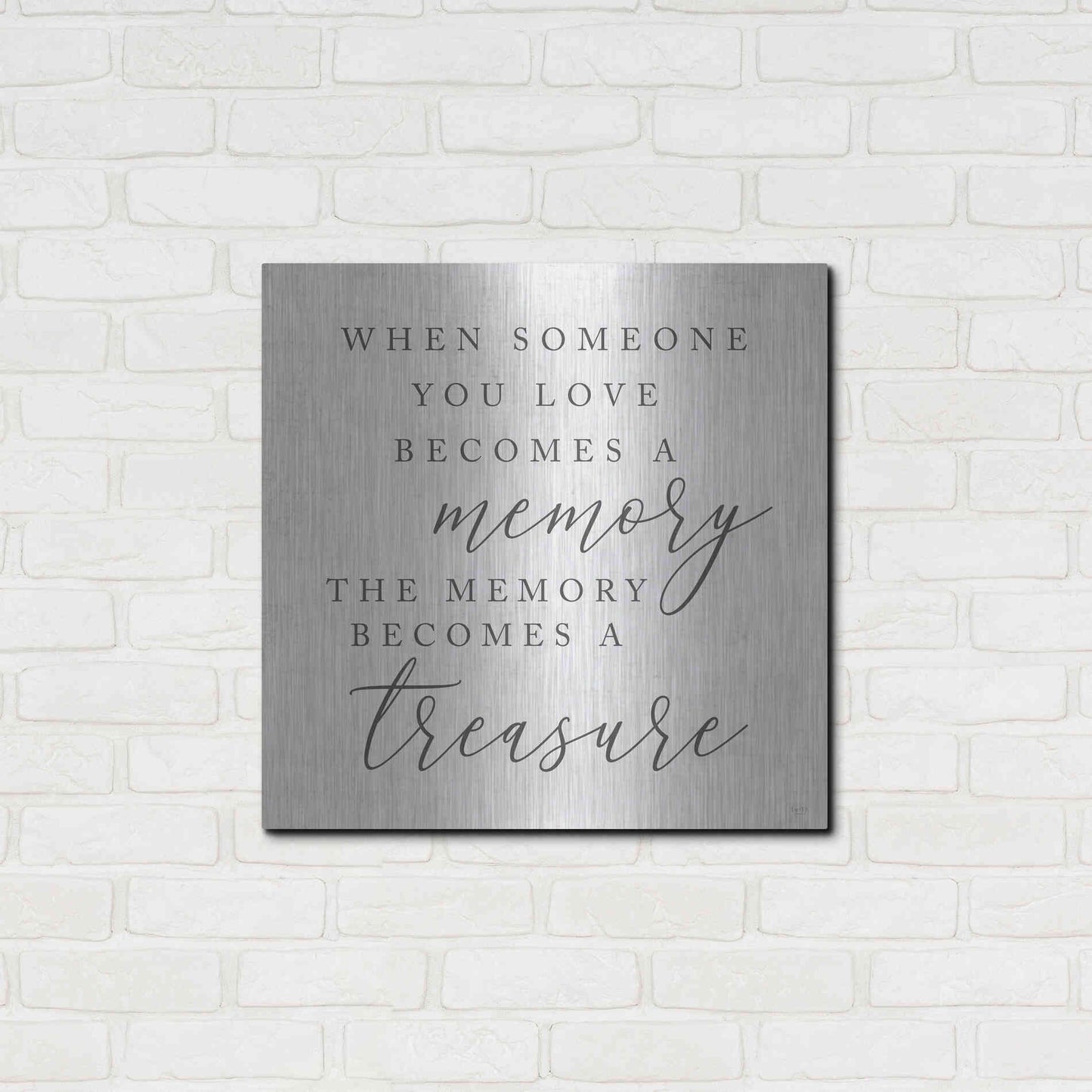 Luxe Metal Art 'Treasured Memory' by Lux + Me, Metal Wall Art,24x24