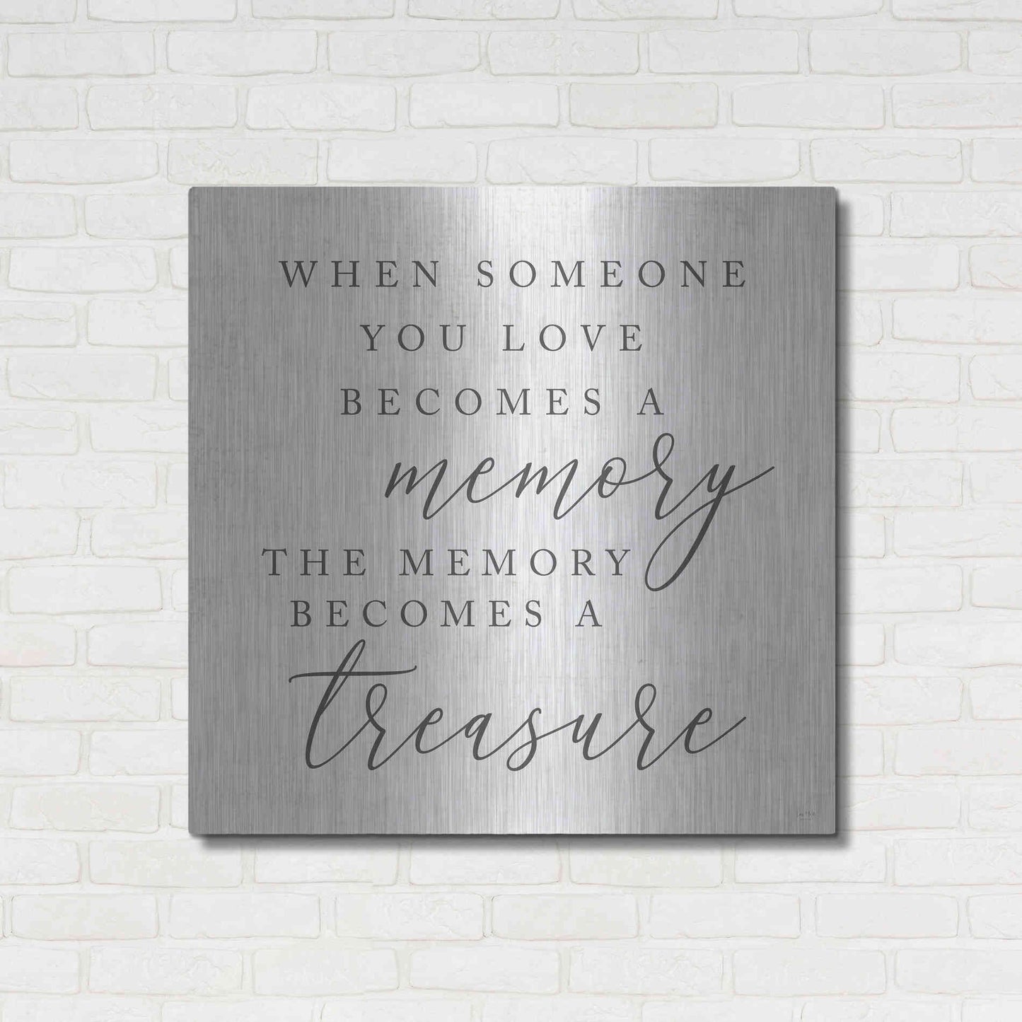 Luxe Metal Art 'Treasured Memory' by Lux + Me, Metal Wall Art,36x36