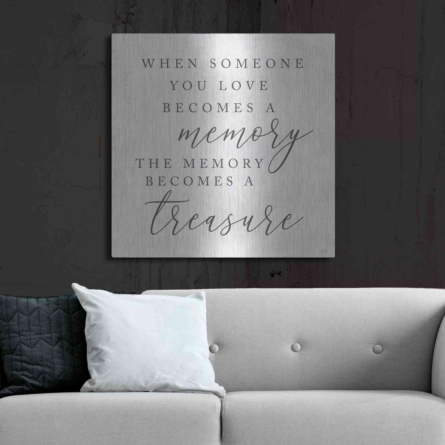 Luxe Metal Art 'Treasured Memory' by Lux + Me, Metal Wall Art,36x36
