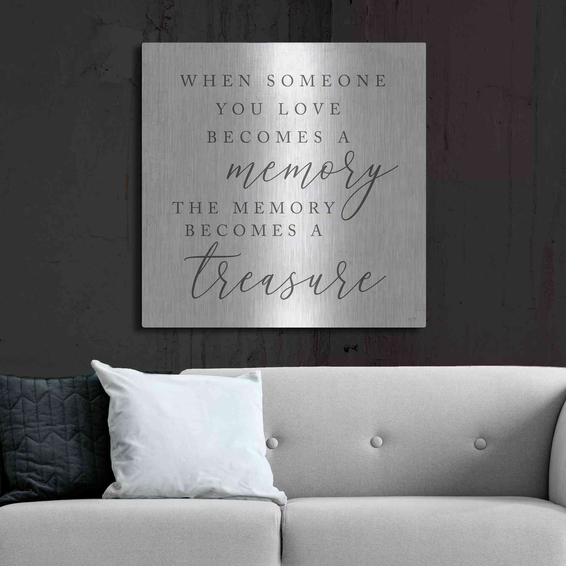 Luxe Metal Art 'Treasured Memory' by Lux + Me, Metal Wall Art,36x36
